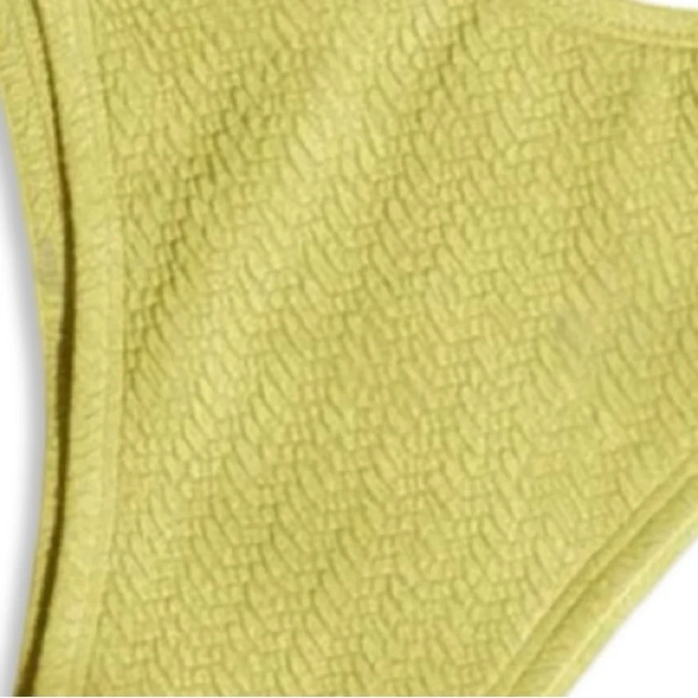 Yellow Lime Green Women’s Bikini Top and Bottom Set - Beaded top | Small | NWT - Picture 5 of 5